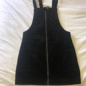 forever21 black corduroy overall dress *never worn